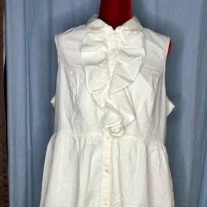 Tommy Hilfiger white ruffle detail dress
